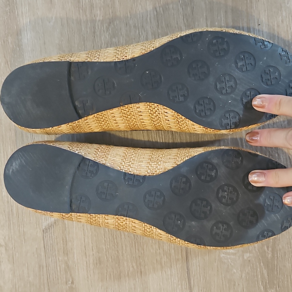 Tory Burch Raffia Reva Flats Size 9.5 - Picture 5 of 6